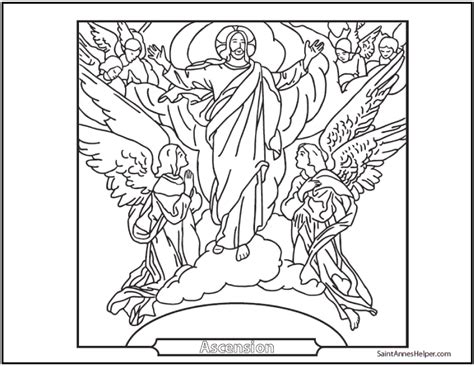 Jesus Ascension Coloring Page ️ ️ Catholic Coloring Pages To Print