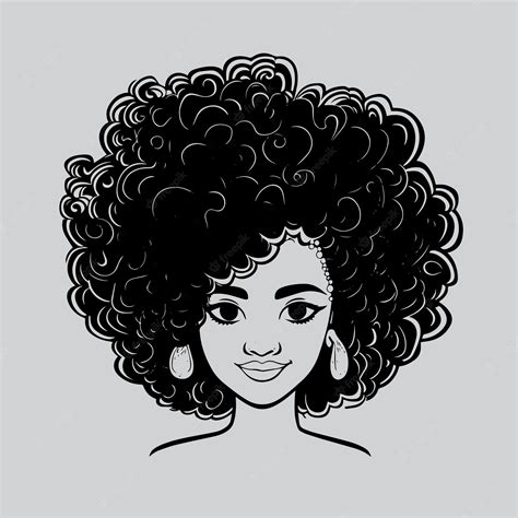 Premium Vector Portrait Of Beautiful African American Woman With