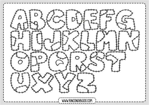 Letras Del Abecedario Para Colorear Rincon Dibujos Cross Stitch