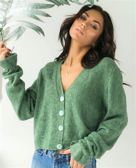 Green Wool Cardigan For Women V Neck Sweater Cardigan For Etsy