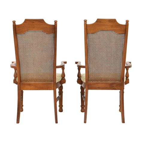 57 Off Broyhill Furniture Broyhill Cane Back Dining Arm Chairs Chairs