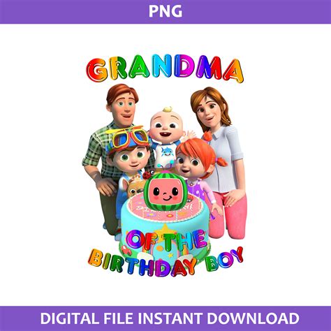 Grandma Of The Birthday Boy Png Cocomelon Birthday Png Coc Inspire