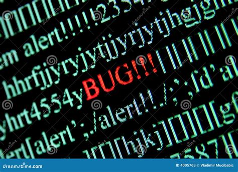 Computer Bug Stock Image Image Of Infection Alarm Message 4005763