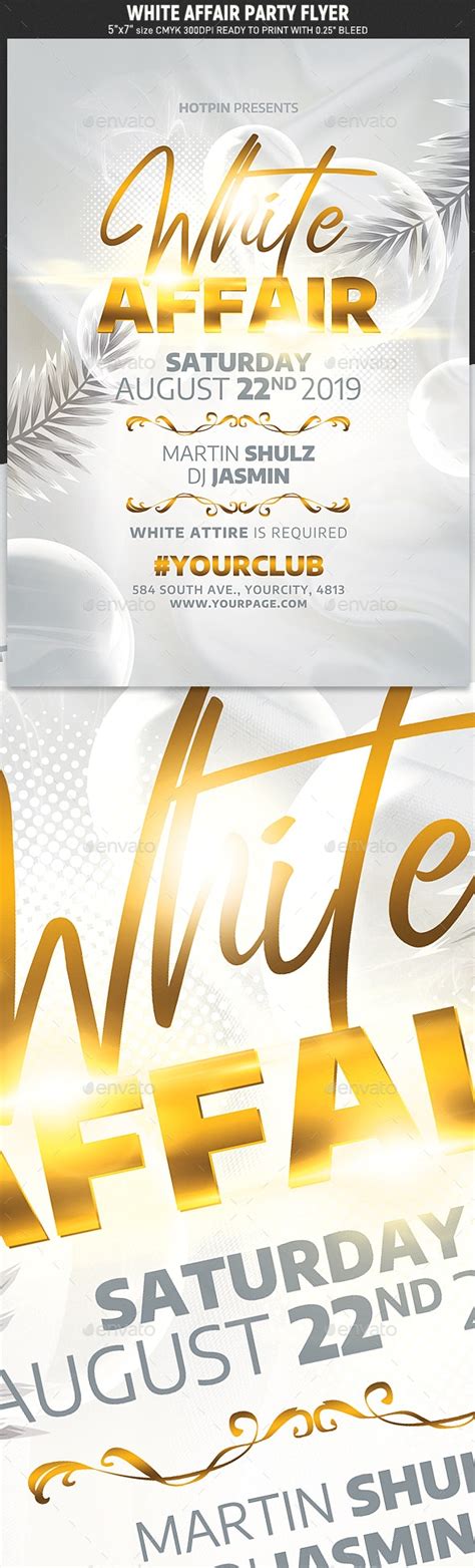 White Affair Party Flyer Print Templates Graphicriver