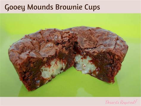 gooey mounds brownie cups desserts required recipe desserts brownie cups baking