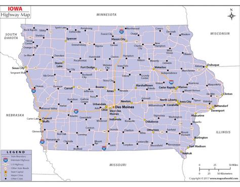 Buy Iowa Road Map