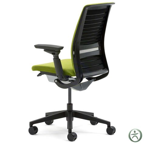 Steelcase think chair complete features are black base, upholstered seat and matching 3d knit mesh back, adjustable height pivot depth arms, hard casters, fabric and mesh back. Shop Steelcase Think Ergonomic Chairs at The Human Solution