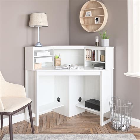 Corner Desk With Shelves Steel And Wood Corner Desk By James And