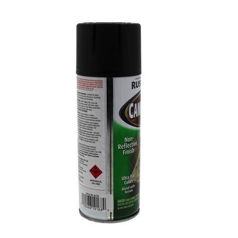 Camouflage Black Non Reflective Ultra Flat Finish 340g Spray Paint Can