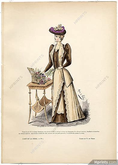 Lart Et La Mode 1891 N°05 Marie De Solar Colored Fashion