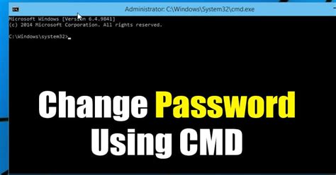 How To Change Windows 10 Password Via Cmd