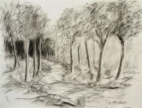 Forest River Drawing By Miroslaw Chelchowski Fine Art America