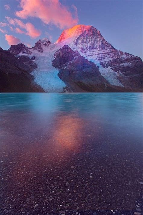 Mount Robson Berg Lake Sunrise By Kevin Mcneal Sunrise Lake Scenery