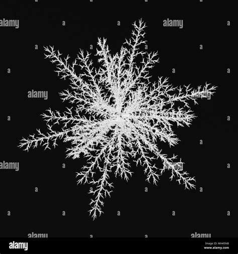 Isolated White 3d Ice Crystal Snowflake Stock Photo Alamy
