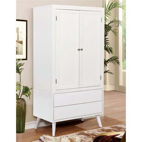 This armoire has three mirrored doors, so you can see yourself from multiple angles as you get dressed for the day. Shop Furniture of America Corrine Mid-Century Modern 2 ...