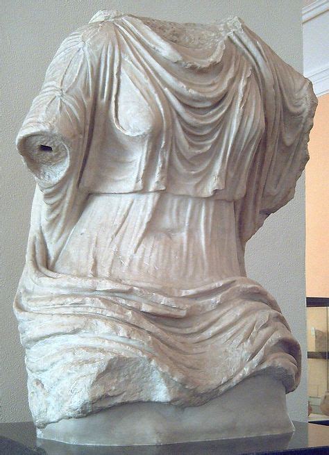 Roman Marble Torso From The St Century Ad Showing A Woman S Clothing