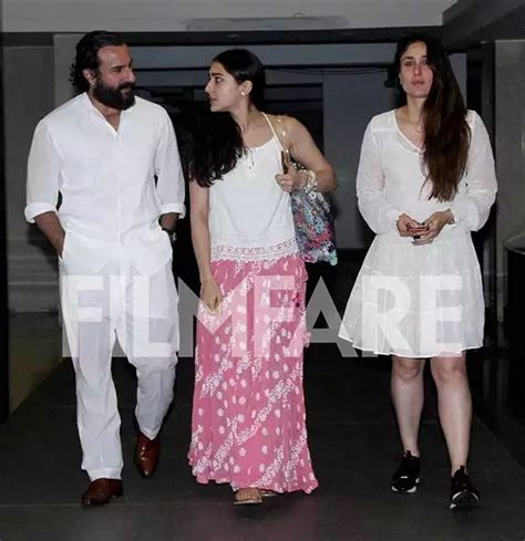 Kareena Kapoor Khan Saif Ali Khan And Sara Ali Khan Snapped Together