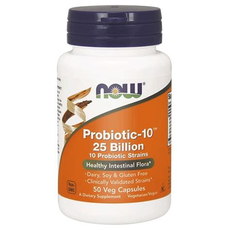 Now Probiotic 10 25 Billion 50 Caps Total Nutritionde