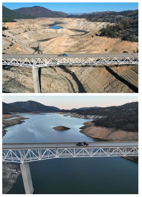 Amazing Before And After Photos Of Lake Oroville Show Rising Water