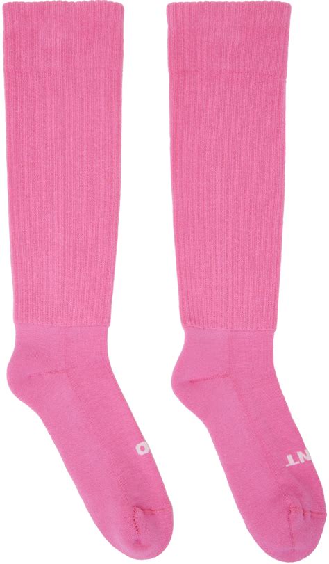 Rick Owens Pink So Cunt Socks Ssense