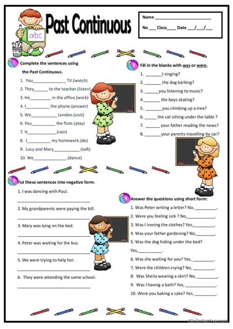 Past Simple Past Continuous English Esl Worksheets Fo