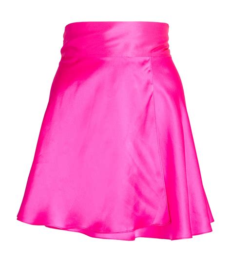 Harmur Pink Silk Classic Mini Skirt Harrods Uk