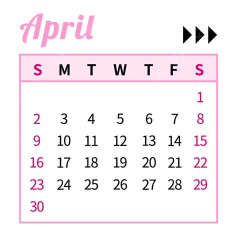 2023 New Year Desk Calendar April Calendar Pink Cute Desk Calendar