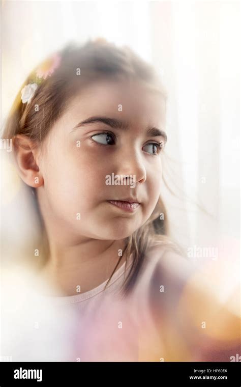 Dreamy Portrait Of A Girl Stock Photo Alamy
