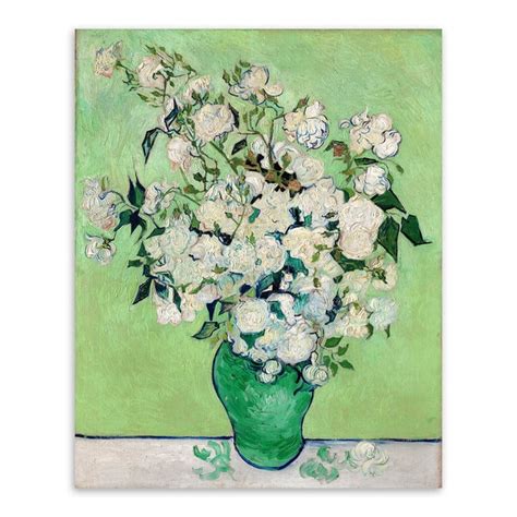 About vincent van gogh vincent van gogh was the son of a pastor and a preacher himself for a while. Vincent Van Gogh Modern Impressionist White Rose Poster ...