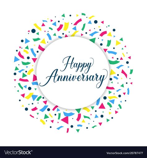 Happy Anniversary Background Royalty Free Vector Image