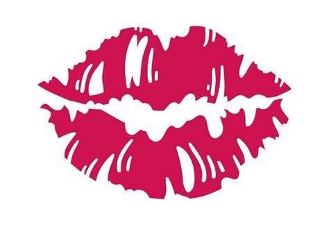 premium vector lipstick kiss print