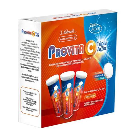 Vitamina C Provita C Tripla Ação Kit com 3 Un de 10 Comprimidos