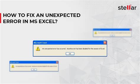 How To Fix An Unexpected Error In Microsoft Excel