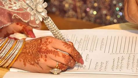 For Muslim Bride Groom Signing Of Declaration Of Finality Of