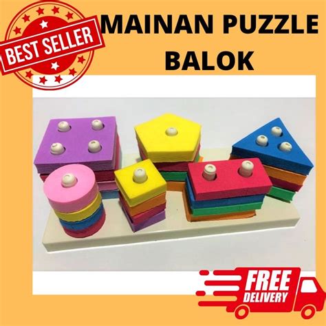 Jual Mainan Edukasi Puzzle Balok Shopee Indonesia
