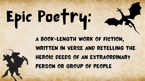 What Is Epic Poetry Were Going To Define Epic Poetry Briefly Discuss