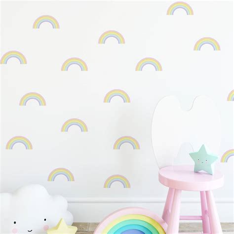 Pastel Rainbow Wall Stickers By Nutmeg Wall Stickers