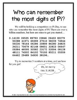 In the usa the united states house of representatives supported the designation of pi day. Pi Day Celebrations - A Collection of Pi Day Activities | TpT