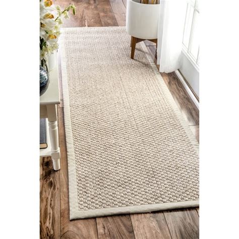 Embrace elegance with rugs, runners and doormats in beautiful colours and patterns from our latest range. nuLOOM Casual Natural Fiber Solid Sisal/ Wool Border ...