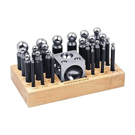 26 Piece Dapping Doming Punch Block Set 23 Mm To 25 Mm Jewelry Making