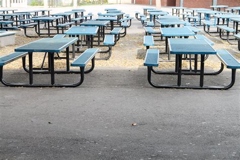 Free Stock Photo Of Outdoor School Lunch Tables