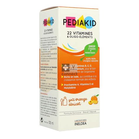 Pediakid 22 Vitamines Oligo Eléments Solution Buvable 125 Ml