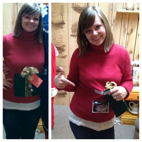 Ugly Christmas Sweater Pregnant Captions More