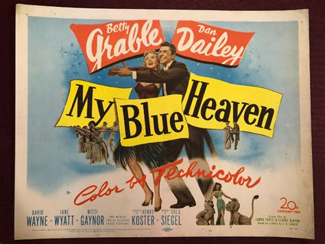 My Blue Heaven Lobby Card Complete Set 8 Movie Poster 1950 Betty