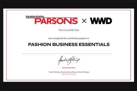 Parsons Certificate In Fashion Industry Essentials