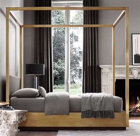 All colors and layouts along with many decorating ideas in this epic gallery luxury masculine primary bedroom with deep wood panel walls, raised bed, day bed, and patterned carpeting. 10 Master Bedroom Designs with Modern Canopy Beds - Master ...