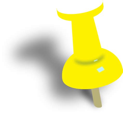 Yellow Push Pin Clip Art Png Download Full Size Clipart 3403222
