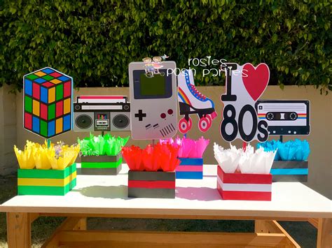 I Love The 80s Birthday Bash Party Centerpieces 80s Party