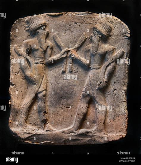 Two Dancers With Clappers Eshnunna Mesopotamia Half 2 Second Millennium