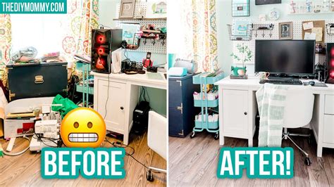 Clean And Organize Our Home Office Craft Room With Me Youtube